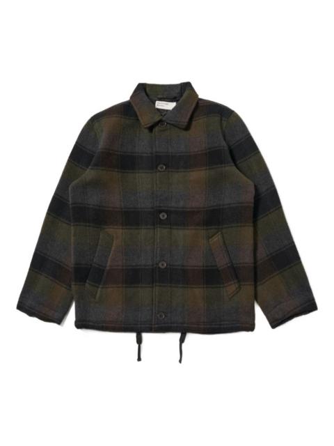 button-fastening checked jacket