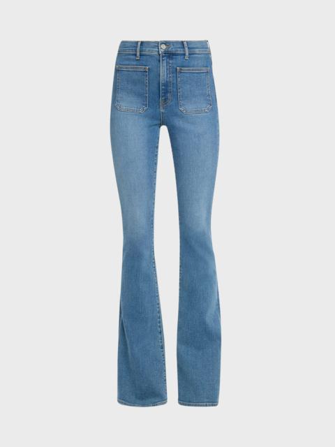 Beverly Skinny Flare Patch Pocket Jeans