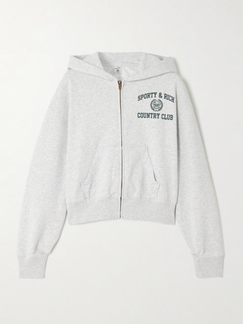 Varsity Crest Printed Cotton-jersey Hoodie
