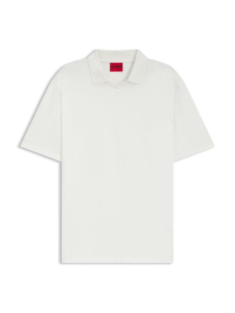 RELAXED-FIT POLO SHIRT IN MERCERIZED STRETCH-COTTON PIQUÉ