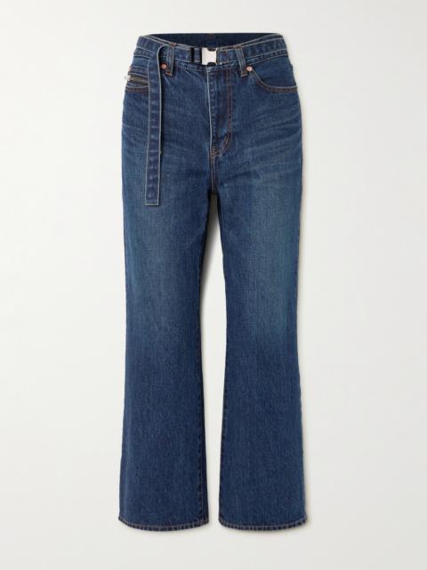 Belted Bootcut Jeans