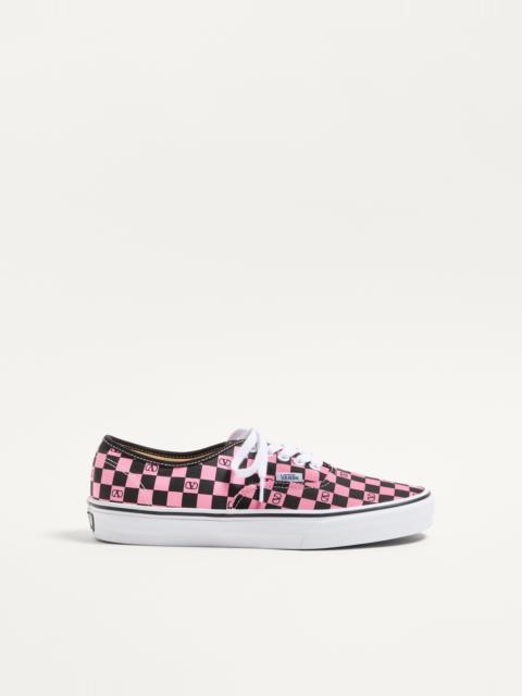 VALENTINO GARAVANI AND VANS LOW-TOP TRAINER IN FABRIC WITH VLOGO CHECKERBOARD PRINT