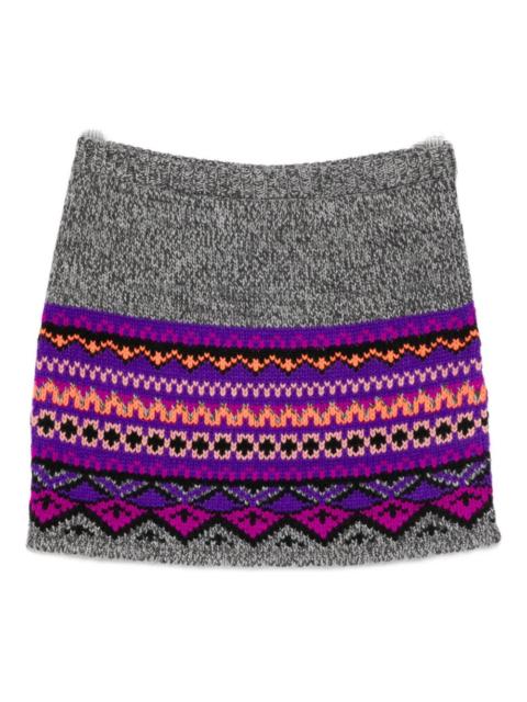 geometric-pattern mini skirt