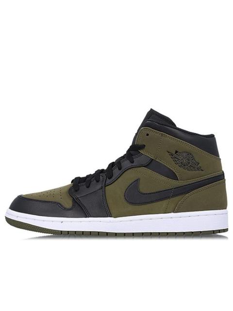 Air Jordan 1 Mid 'Olive Canvas' 554724-301