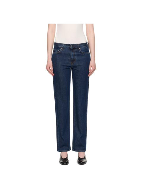Indigo Low Straight Jeans