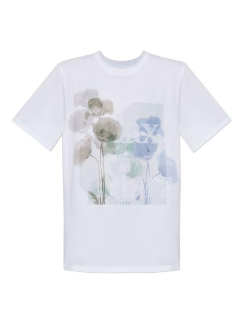 floral-print T-shirt