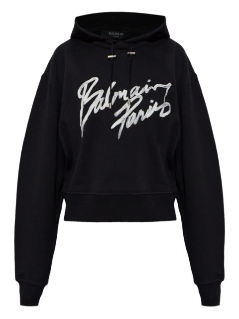script-graphic hoodie
