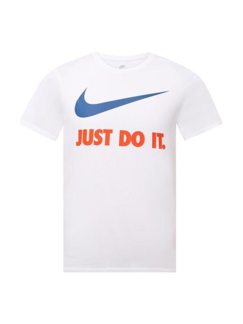 Men's Nike Large Logo Printing Round Neck Short Sleeve White T-Shirt 707361-100