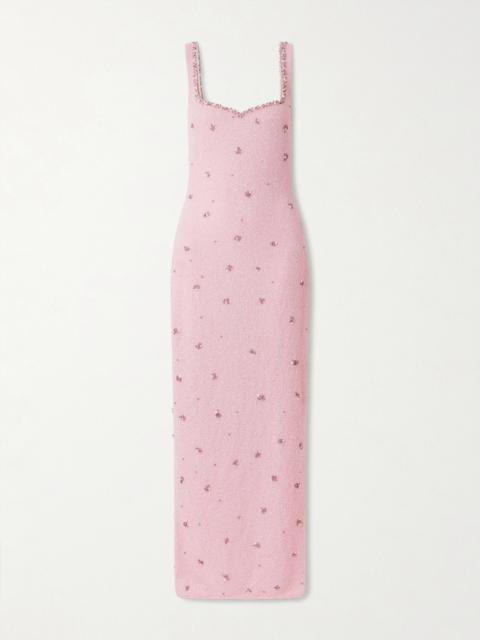 Sophia Embellished Stretch-mesh Gown