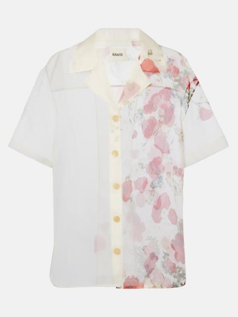 Riordan floral sheer silk organza shirt