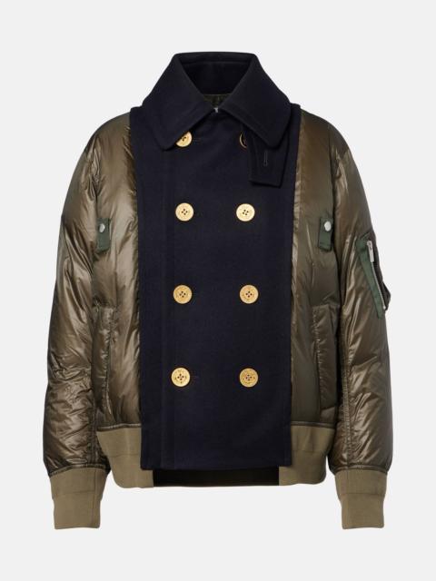 Double-breasted down jacket