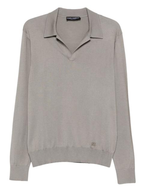 collared long-sleeve T-shirt