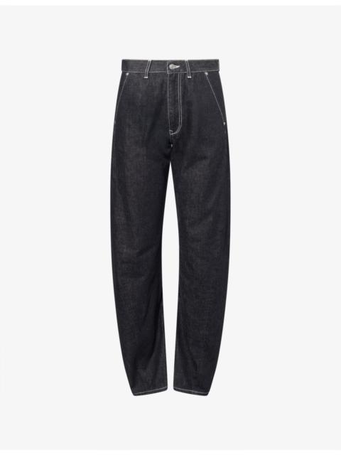Twisted Low-Rise Slouch Denim Jeans
