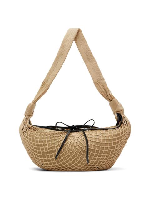 Beige Croissant Filt Bag