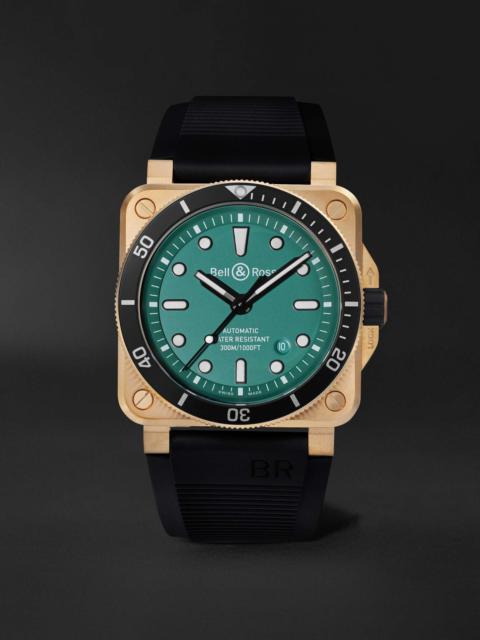 BR 03-92 Diver Limited Edition Automatic 42mm Bronze and Rubber Watch, Ref. No. BR0392-D-LT-BR/SRB