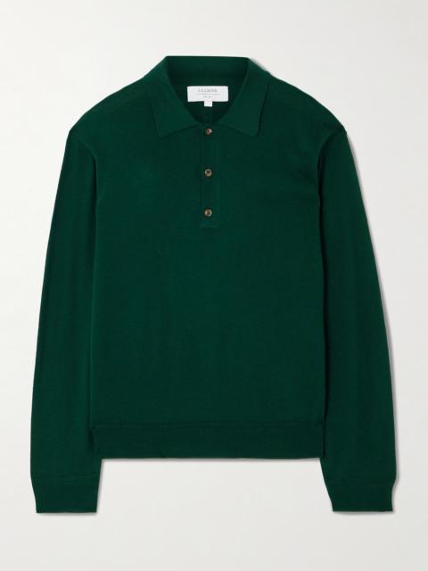 Ben Oversized Silk, Wool And Cashmere-blend Polo Sweater