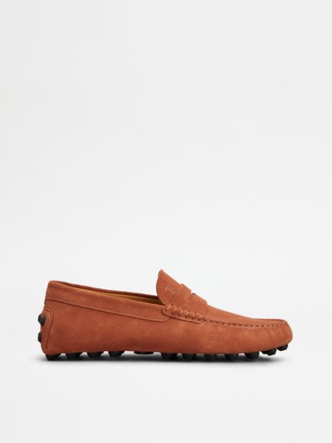GOMMINO BUBBLE LOAFERS IN SUEDE - ORANGE