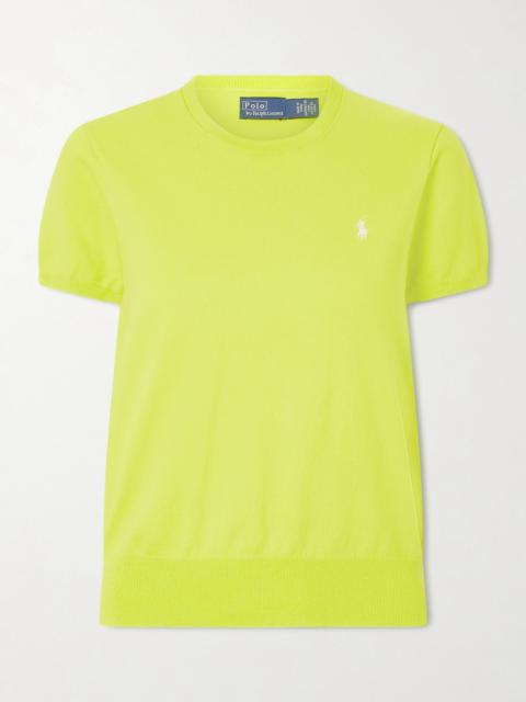 Embroidered Cotton-blend Sweater