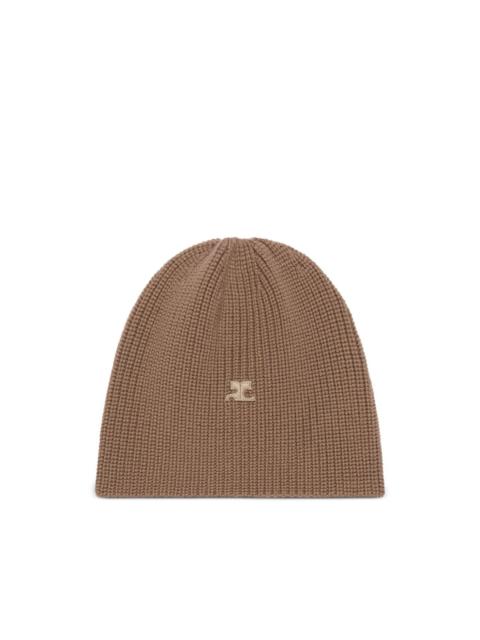 ribbed-knit beanie