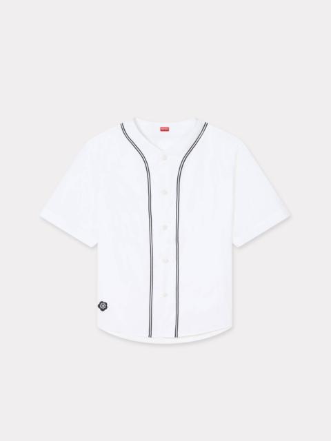 'Boke Flower 2.0' baseball short sleeve shirt in cotton poplin