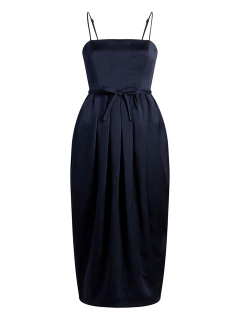 bow square neck soline dress