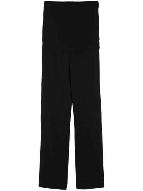 Apron straight-leg trousers