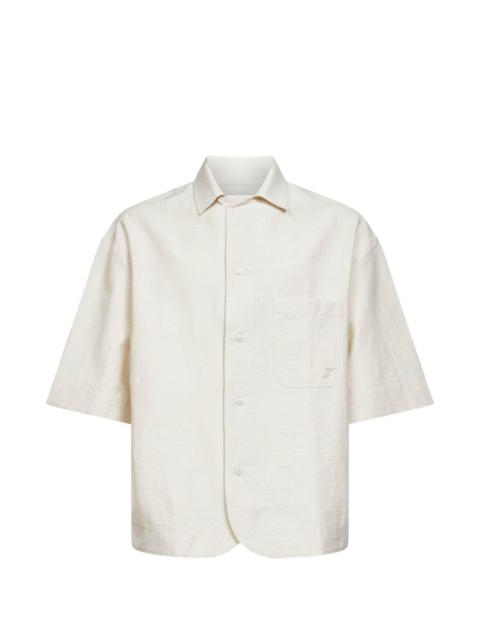 grosgrain logo patch pocket shirt