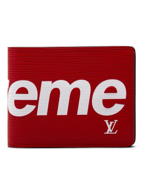 Louis Vuitton x Supreme Slender Wallet Epi Red