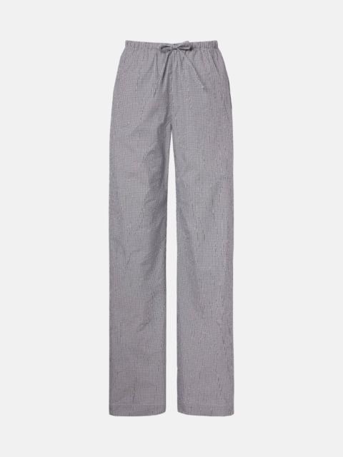 Checked cotton-blend pajama pants