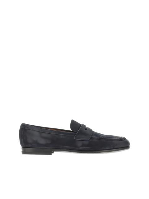 suede penny loafers