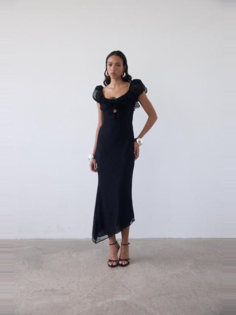 EDEN MIDI DRESS IN BLACK LACE
