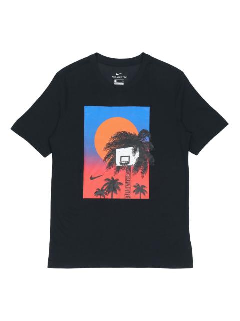 Nike Dri-fit Quick Dry Printing Short Sleeve Black CV4823-010