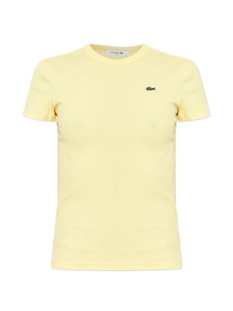 ribbed logo T-shirt
