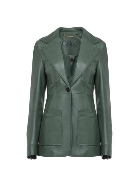 TAILORED JACKET IN LEATHER