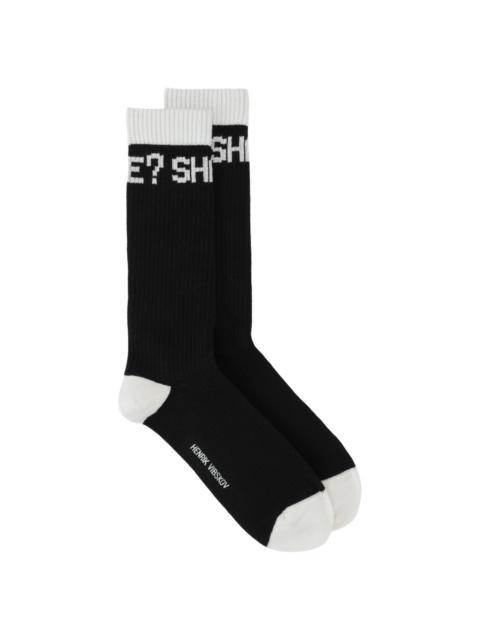 CYPHER SPORT SOCKS HOMME - BLACK WHITE SHALL WE