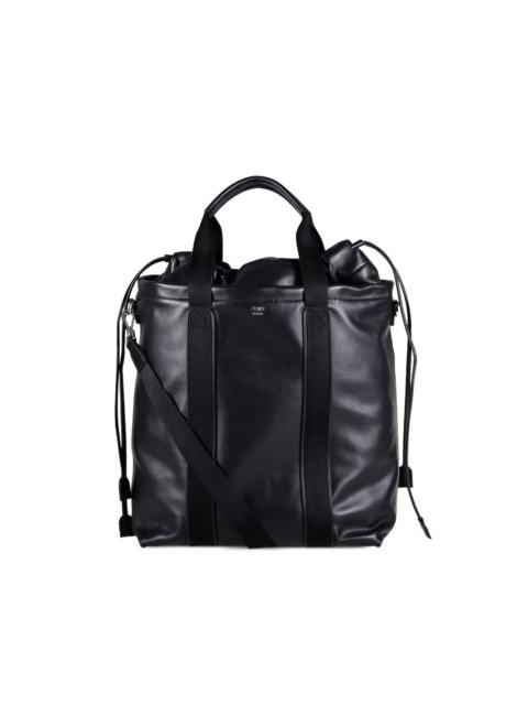 Flux drawstring-closure tote bag