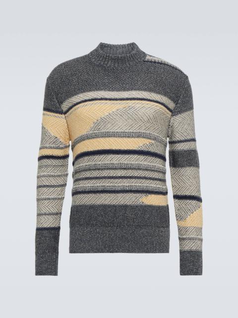 Knitgame intarsia silk-blend sweater
