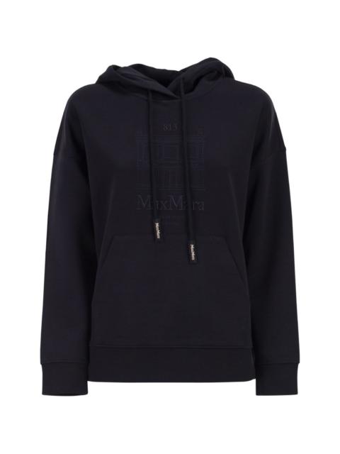 drawstring graphic hoodie