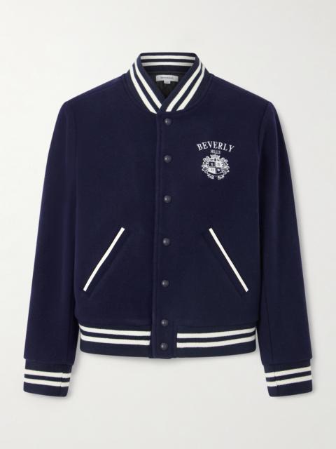 Beverly Hills Crest Embroidered Wool Varsity Jacket