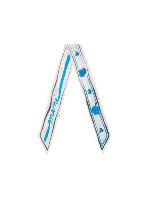 floral striped silk bandeau