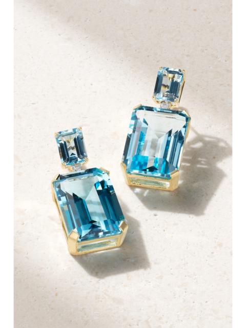 14-karat Gold, Topaz And Diamond Earrings