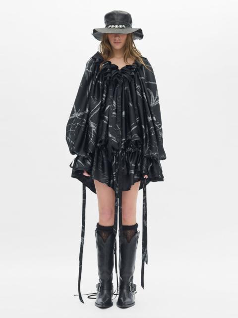 Bregje Ruffled Dress With Drawsting Dreamcatcher Print