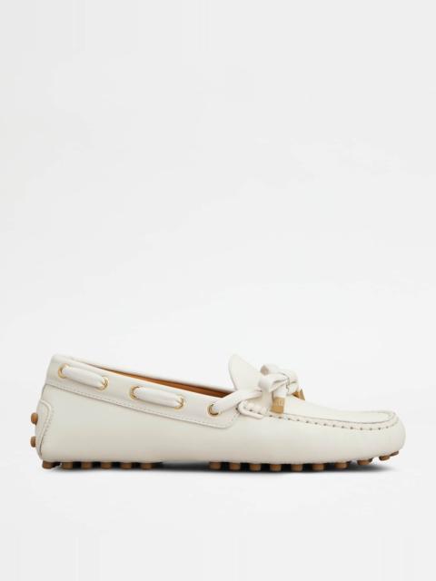 GOMMINO LOAFERS IN LEATHER - WHITE