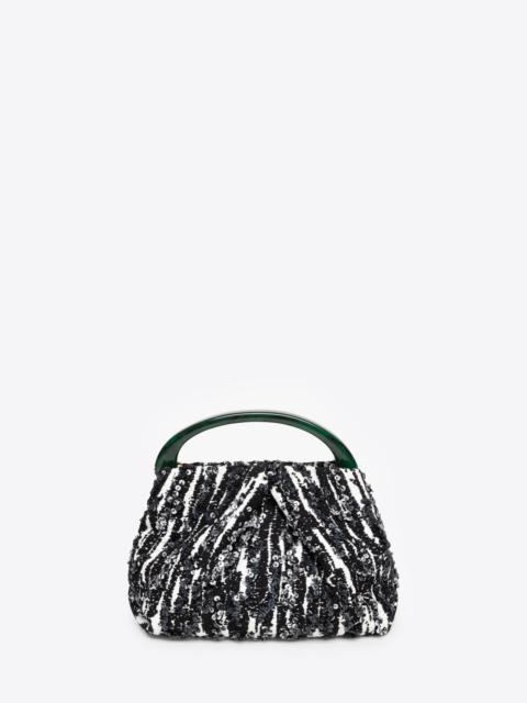 SMALL PLEATED JACQUARD BAG