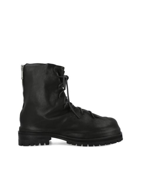 Marathon laced zip-up boots