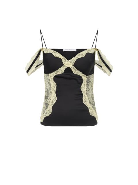 Satin & Lace Strap Top