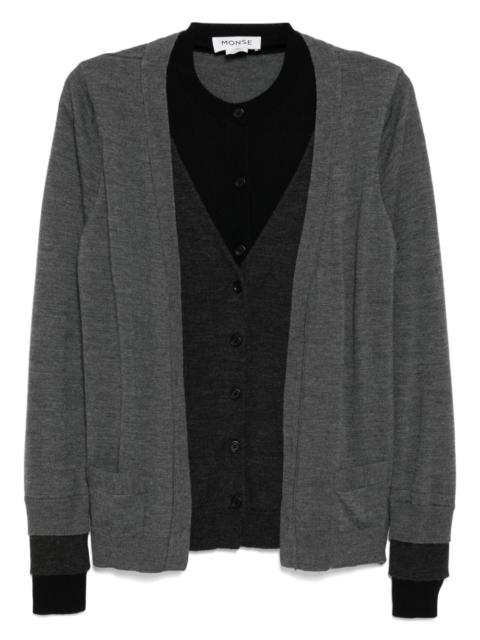 panel detailing cardigan