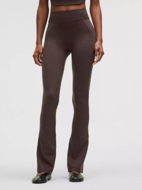 Soft Sueded Split-Hem High-Rise Mini-Flare Pant *Regular