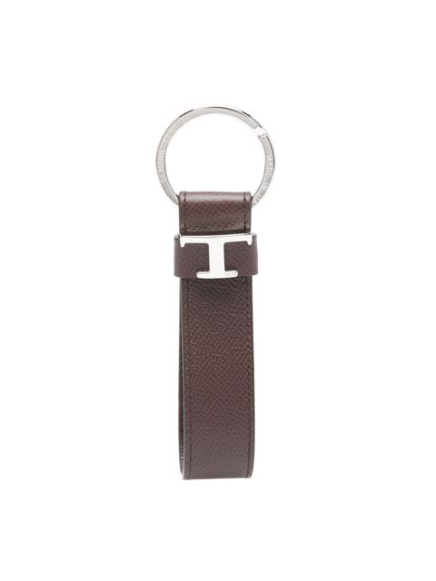 Timeless-logo leather keyring