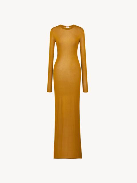 LONG CREWNECK DRESS IN KNIT